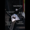 2024 Toyota Tacoma 4th Gen N400 tailgate anti-theft lock installed. CNC machined 6061-T6 billet aluminum with security Torx hardware.